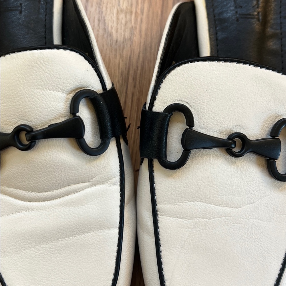 White and Black Slip-On Loafers - Picture 5 of 5